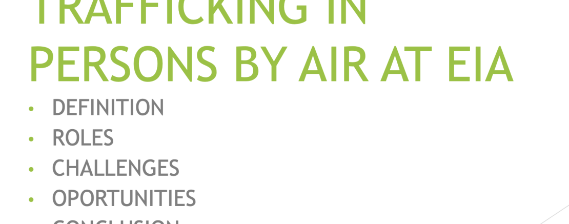 Trafficking in persons by air at EIA